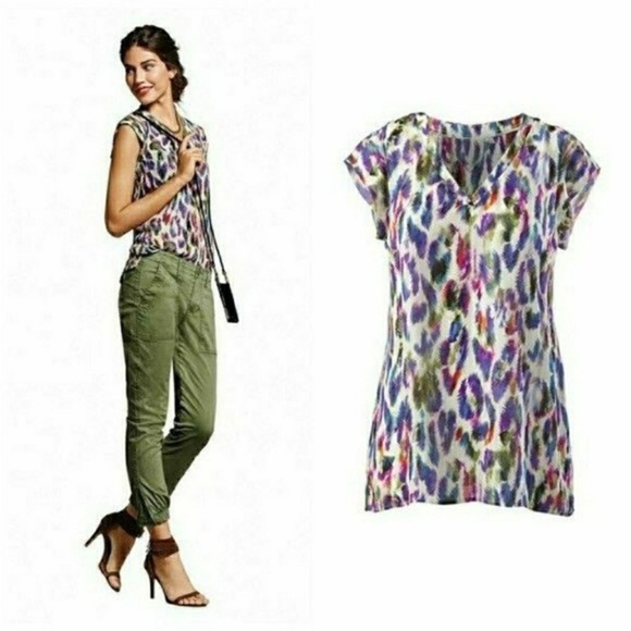 Cabi Plume Top Feather Print 5027 Size XS - Picture 2 of 8